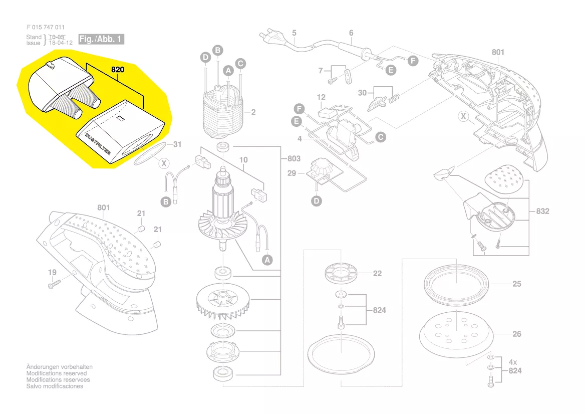 Collecteur à poussière ponceuse 7470 Skil